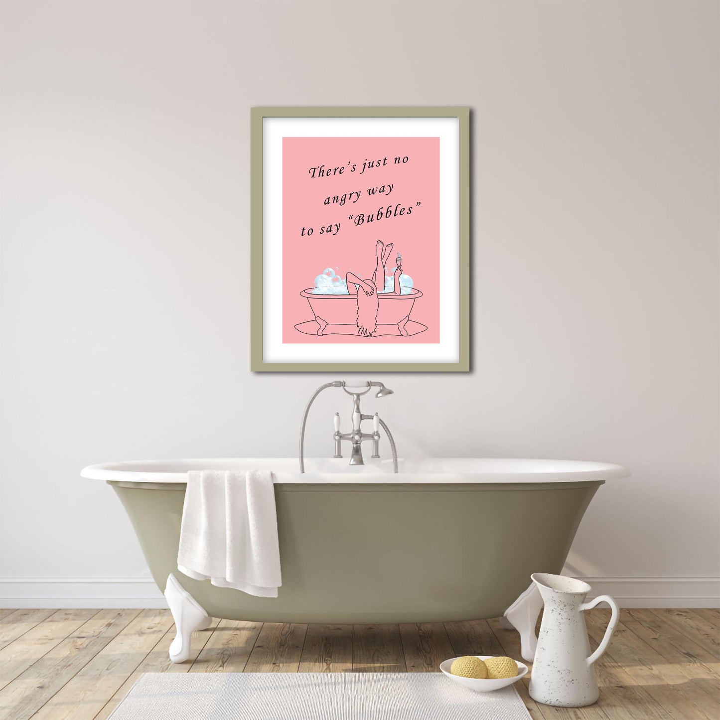 Bathroom printable quote, perfect for guest or powder room