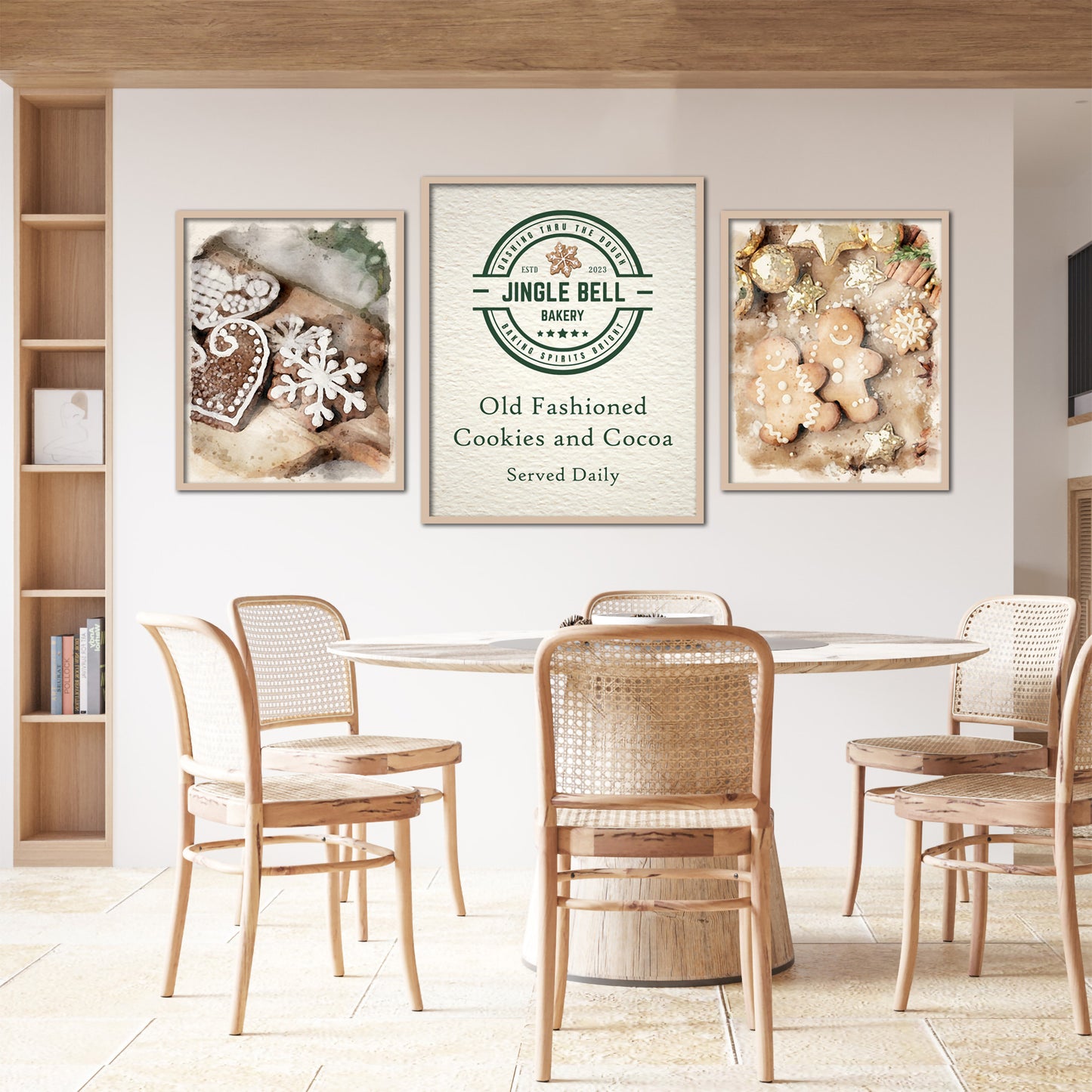 Christmas Cookie Kitchen Wall Art Set