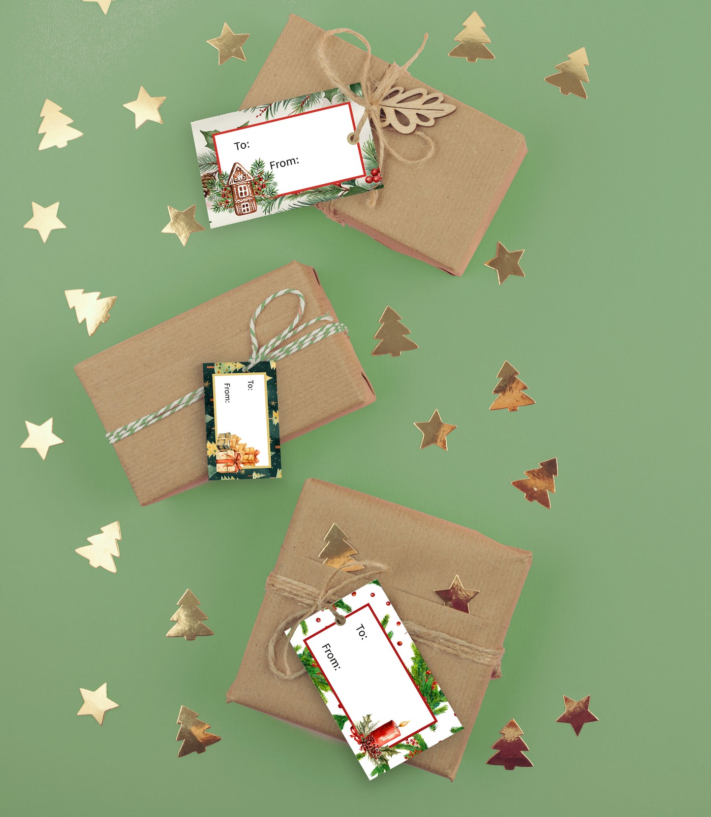 Printable Patterned Christmas Gift Tags