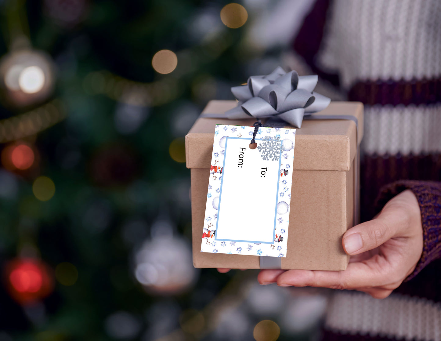 Printable Patterned Christmas Gift Tags