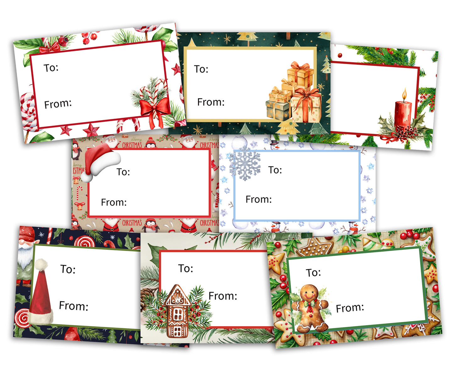 Printable Patterned Christmas Gift Tags