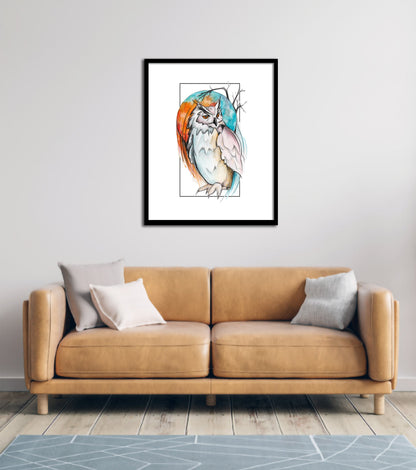 Owl Graphic Art Print