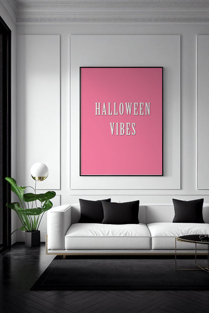 Halloween Vibes Typography Print