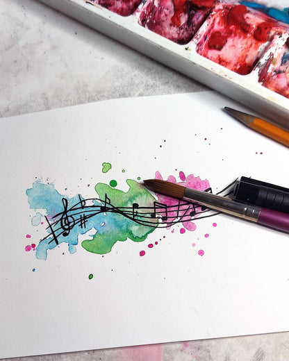 Music Note Tattoo Flash Print