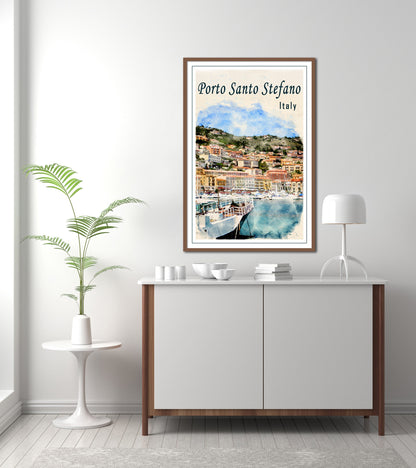 Italy Porto Santo Stefano Travel Poster