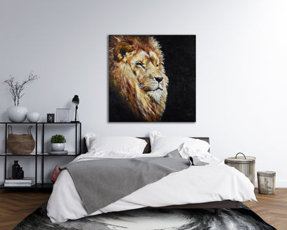 Lion Oil Painting Print