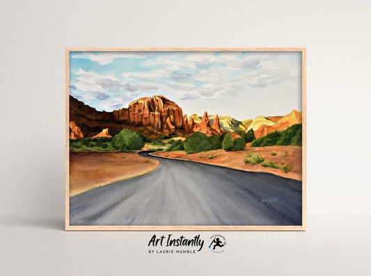 Southwestern Mountain Road Print