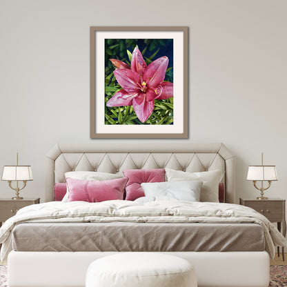 Pink Lily Floral Print