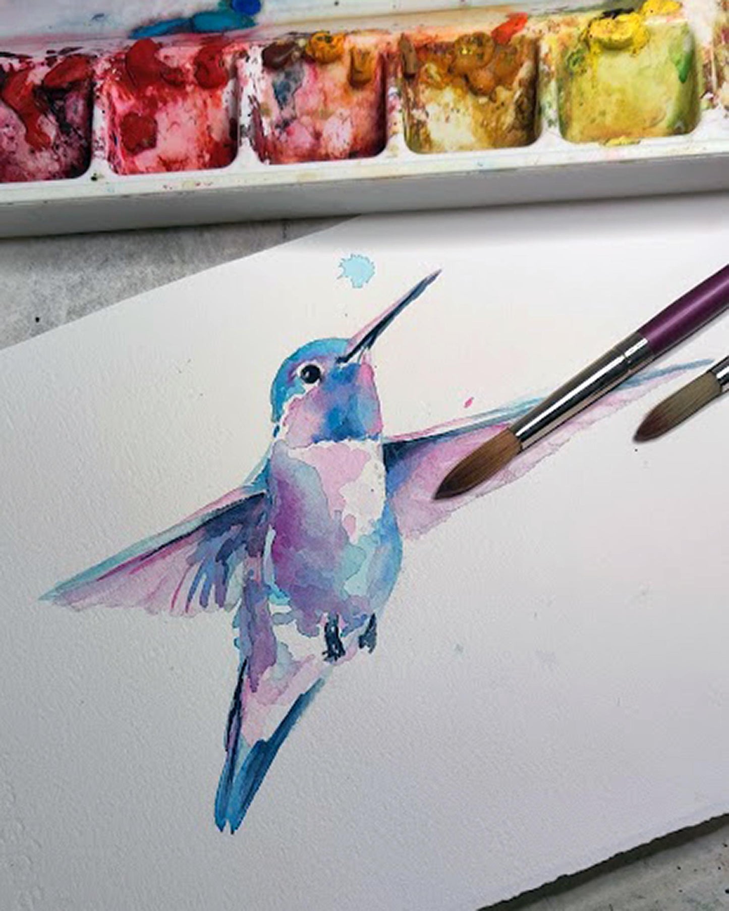 Hummingbird Tattoo Flash Print