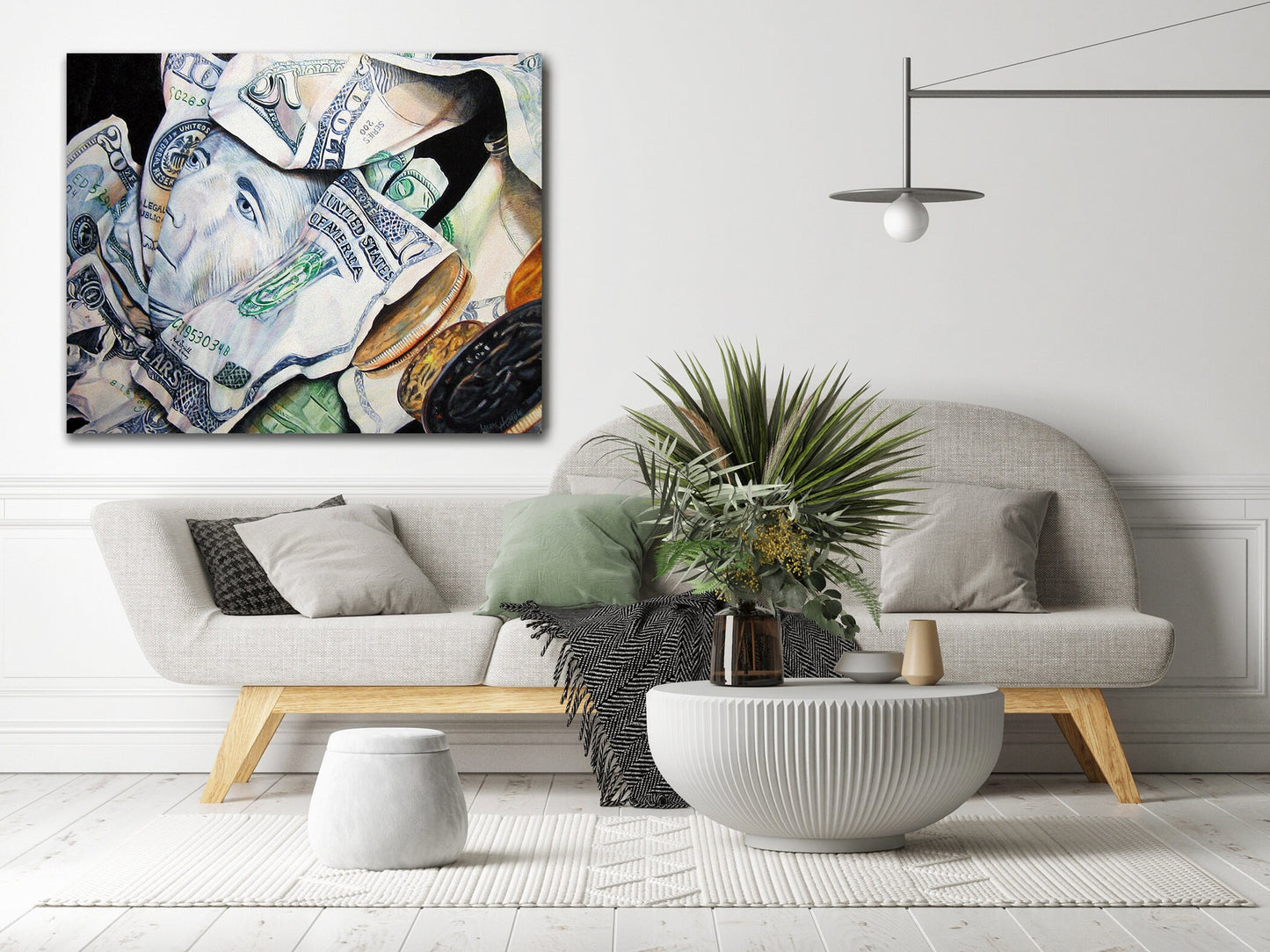 Money Oil Painting Print