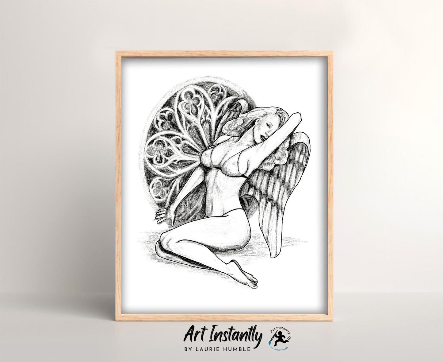 Angel Pin Up Art Tattoo Flash Print