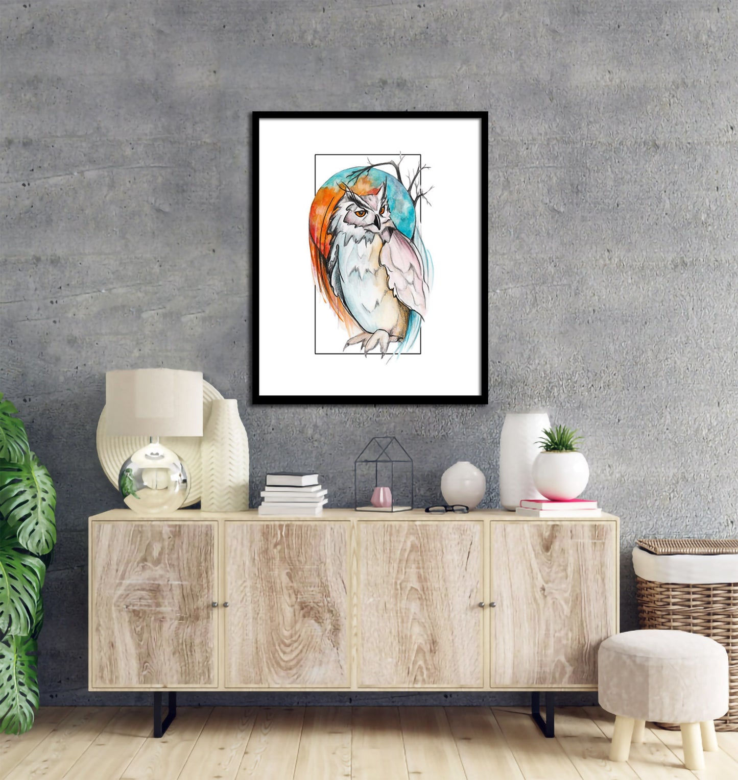 Owl Graphic Art Print