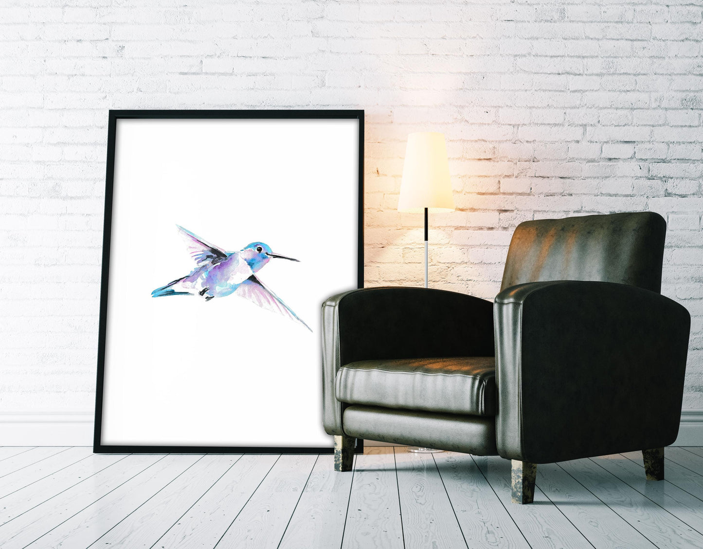 Hummingbird Tattoo Flash Print