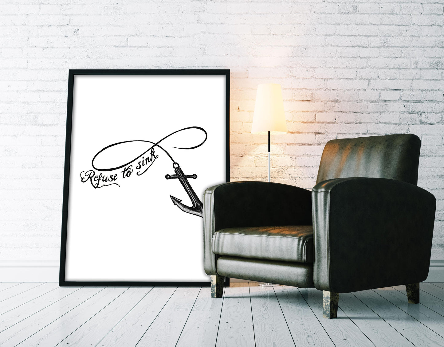 Infinity Anchor Tattoo Flash Print