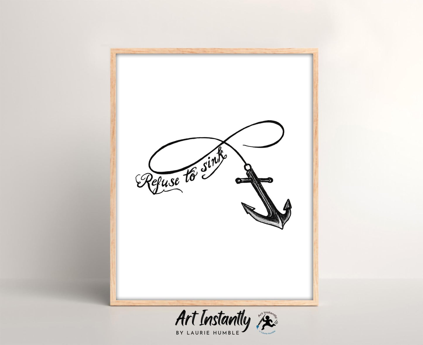 Infinity Anchor Tattoo Flash Print