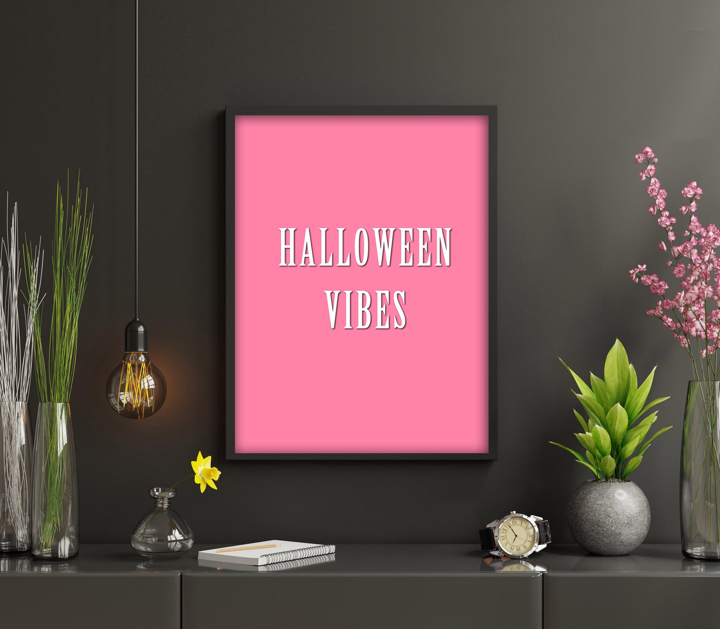 Halloween Vibes Typography Print