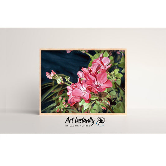 Pink Botanical Flower Print