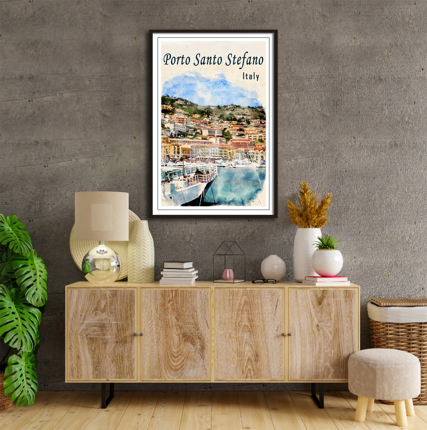 Italy Porto Santo Stefano Travel Poster