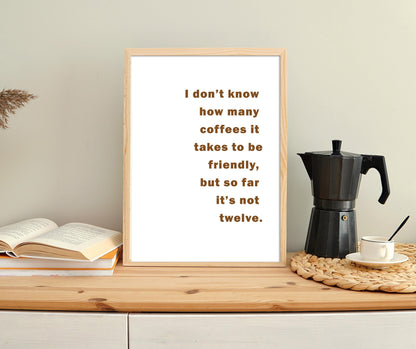 Minimalist Typography Coffee Bar Print