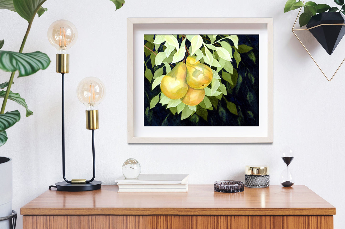 Watercolor Pear, Fruit Art Print