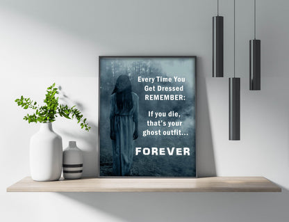 Gothic Ghost Poster Digital Print