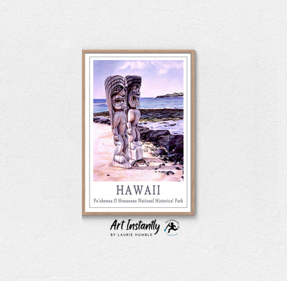 Hawaii Travel Posters Set of 2