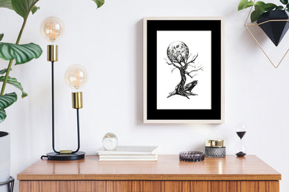 Tree and Raven Wall Art