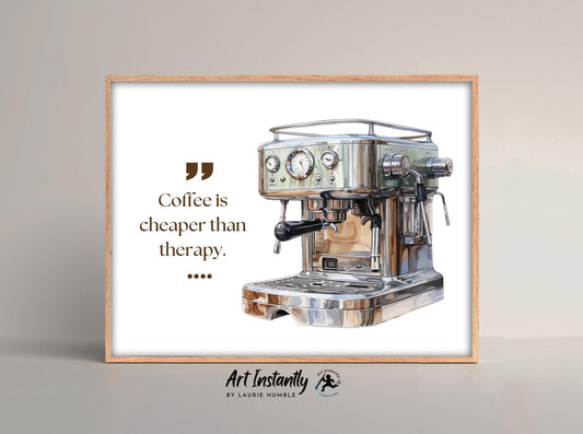 Coffee Bar Art Print Trendy