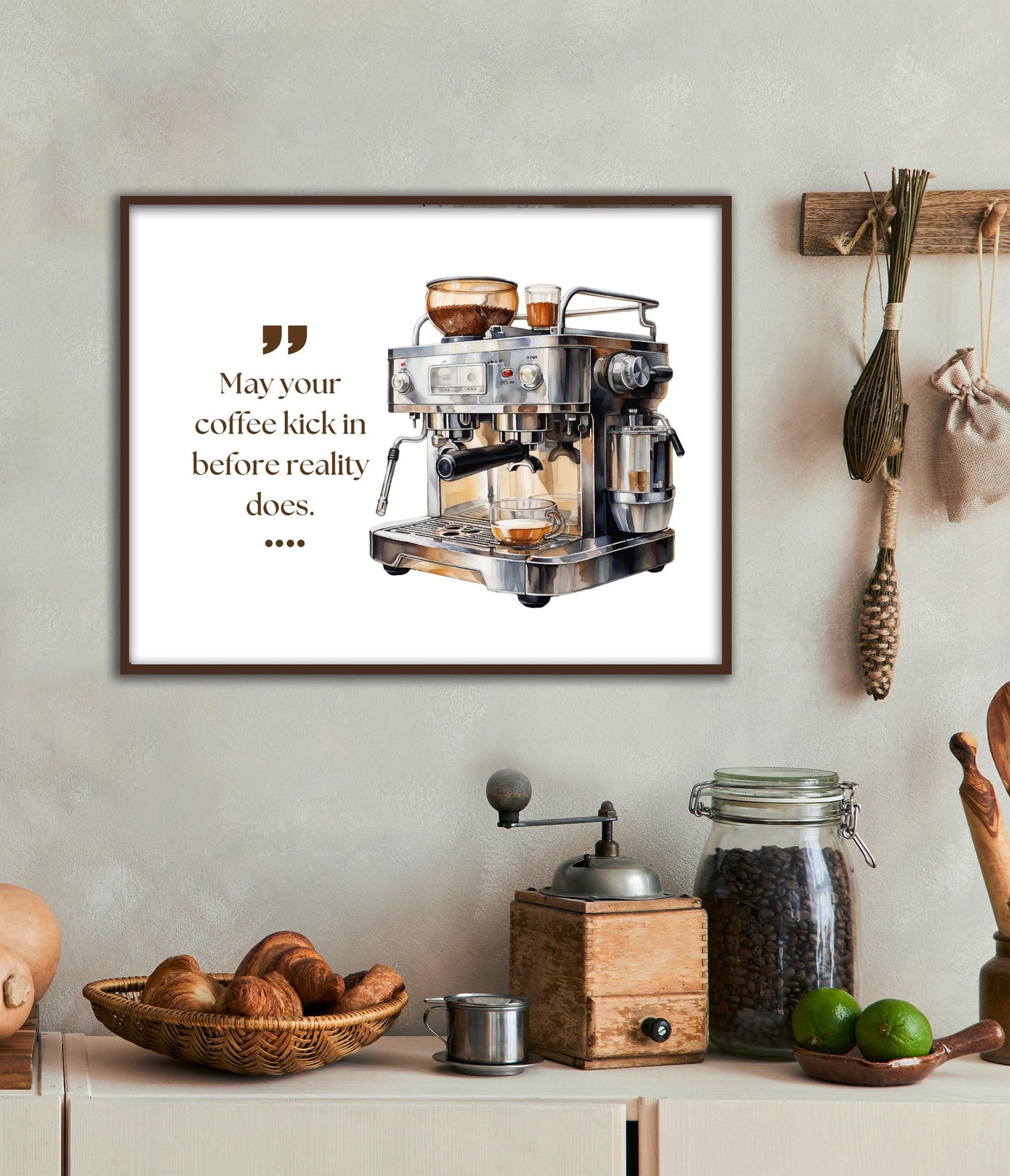 Funny Kitchen Sign Coffee Lover Print