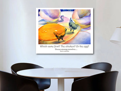 Chicken and Eggs,Funny Quote Art