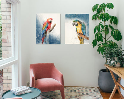 Set of 2 Macaw Parrot Prints