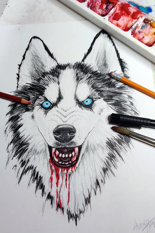 Husky Tattoo Design