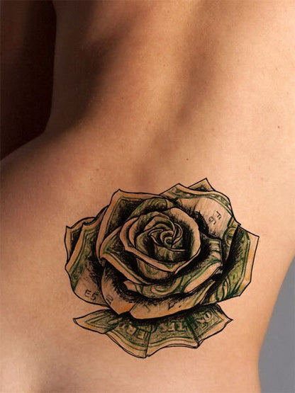 Set of 4 Rose Tattoo Designs