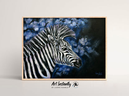 Zebra Print Wildlife Wall Art