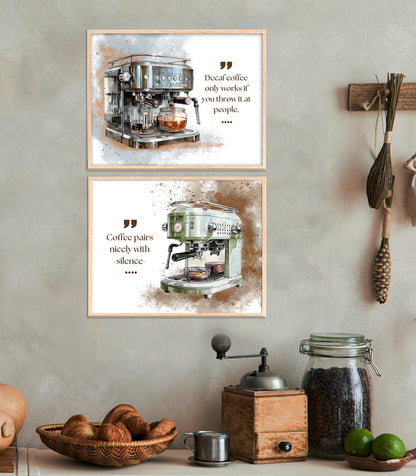 Coffee Poster Set of 2 Prints