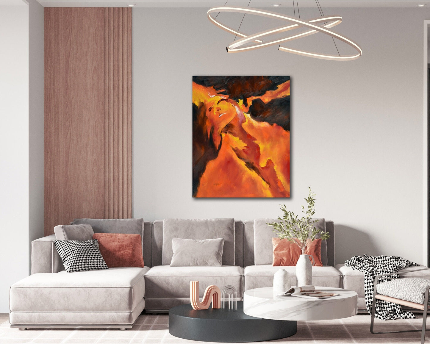 Abstract Figure Oil Painting Print