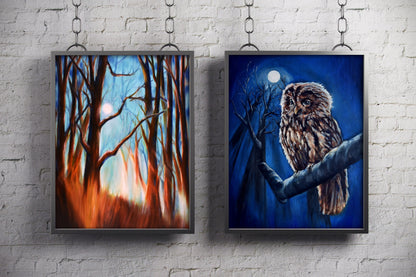 Owl and Forest Print Bundle