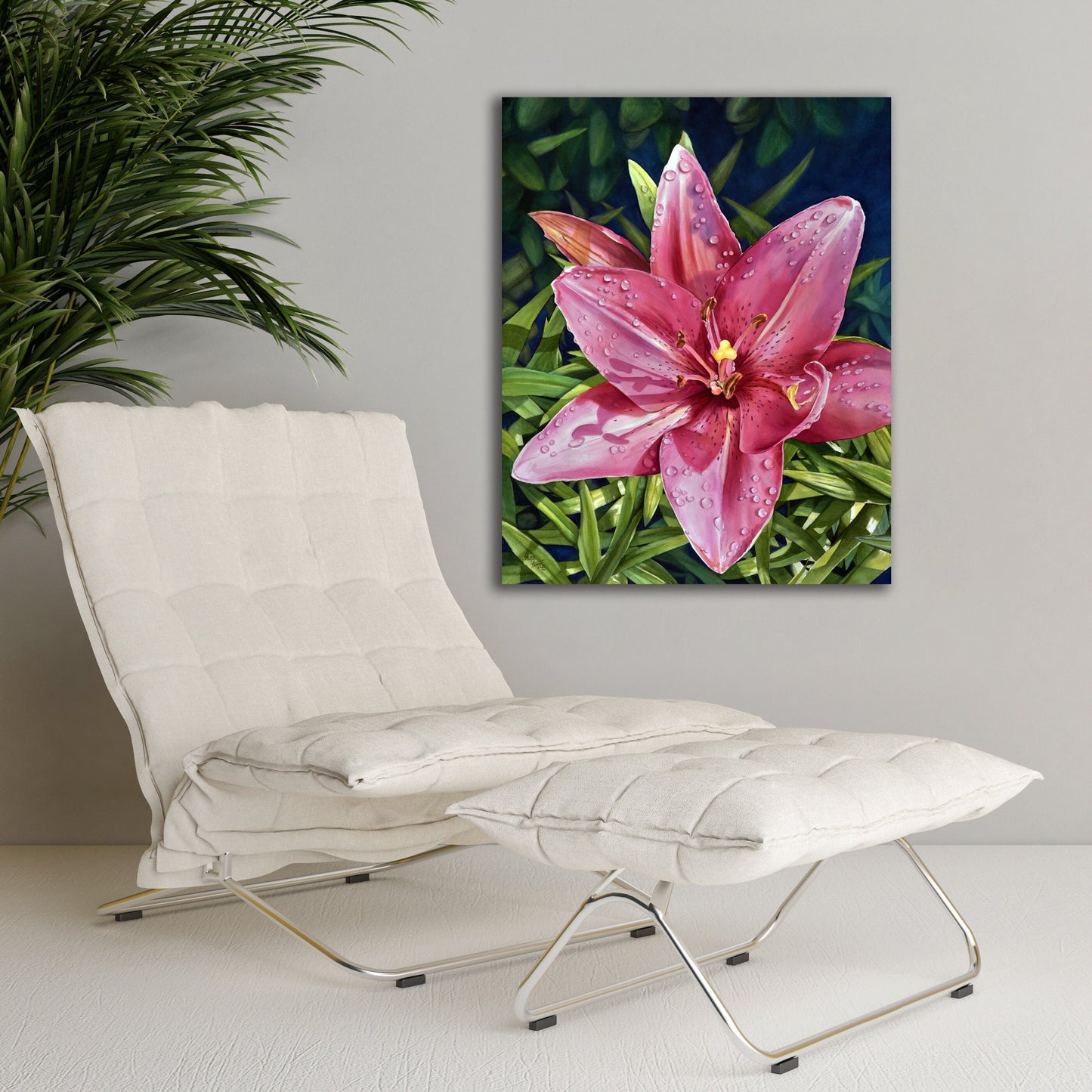 Pink Lily Floral Print