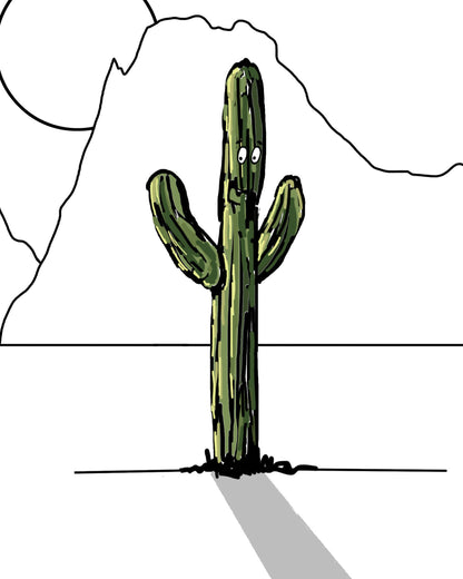 Minimalist Cactus Line Art Set Of 3 Prints