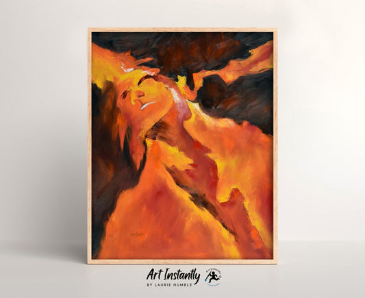 Abstract Figure Oil Painting Print