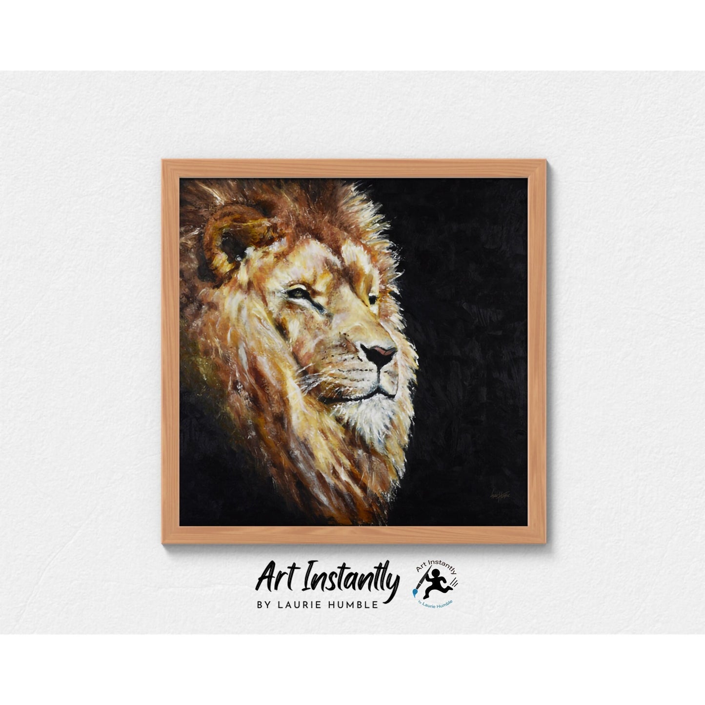 Lion Oil Painting Print