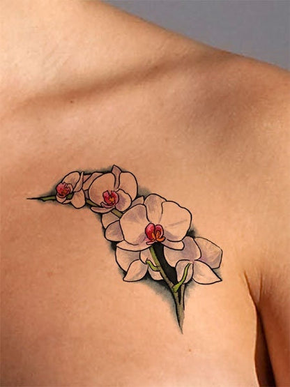 Elegant Orchid Tattoo Design