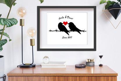 Personalized Paper Anniversary Gift Print