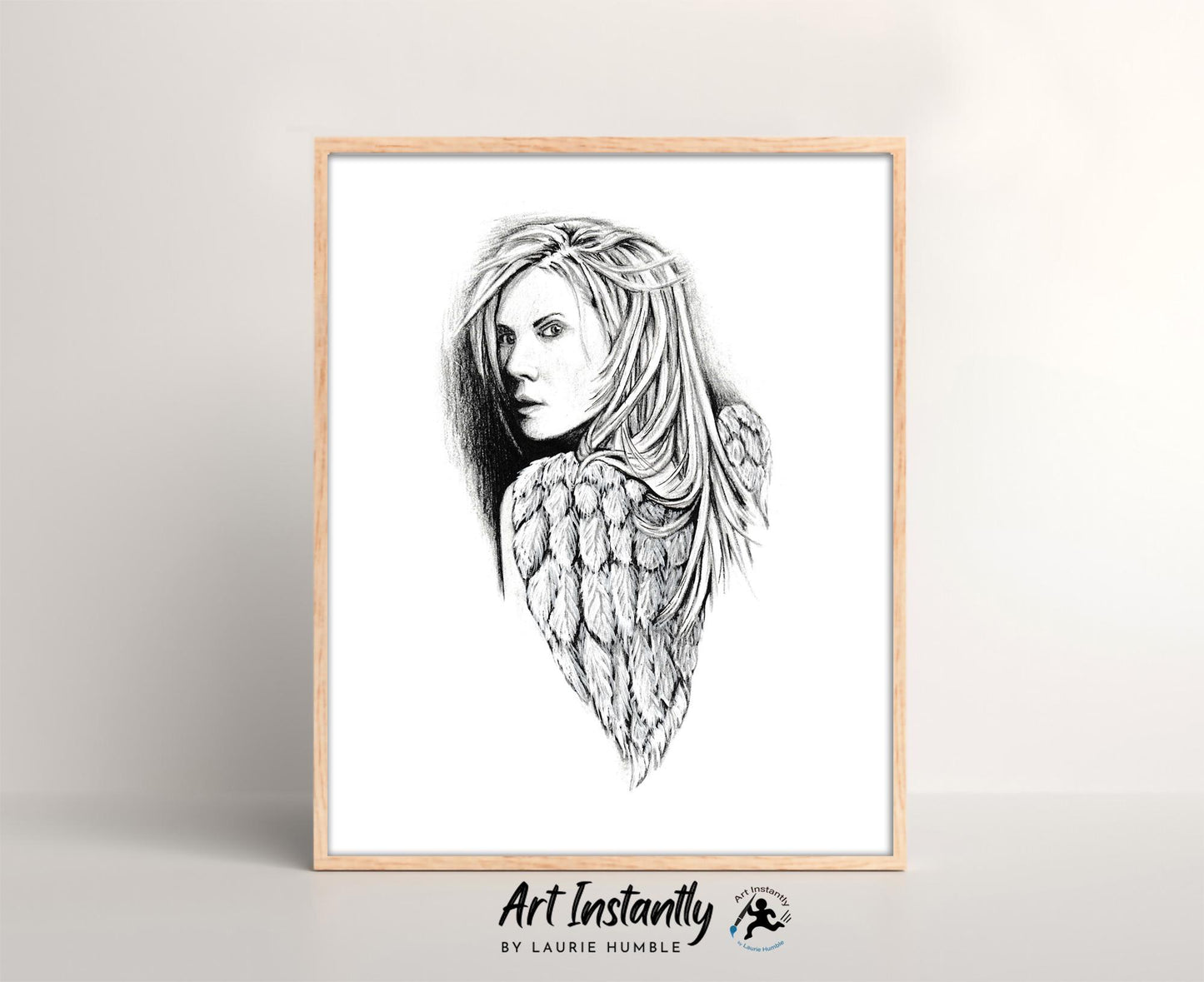 Warrior Angel Tattoo Style Print