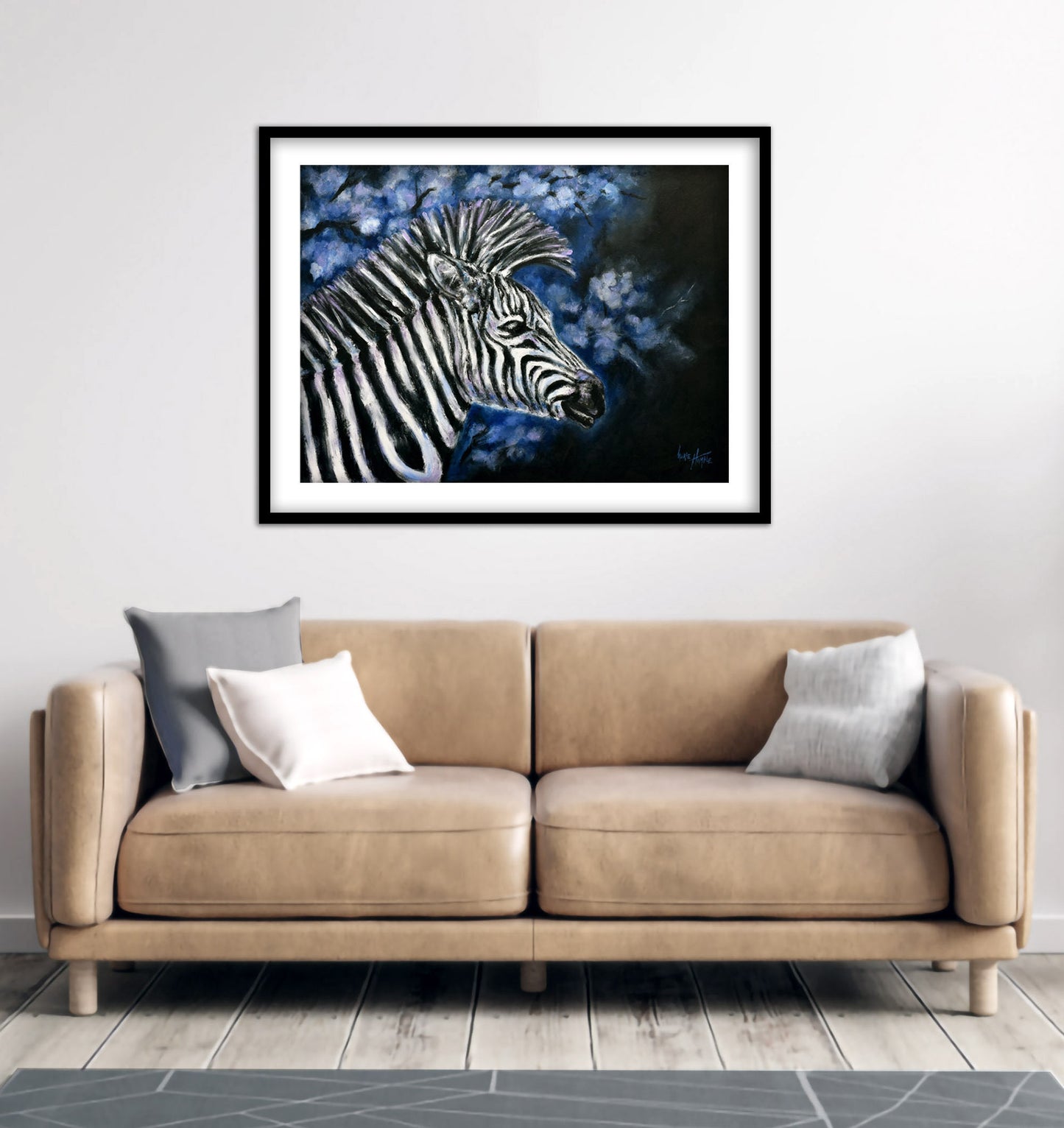 Zebra Print Wildlife Wall Art