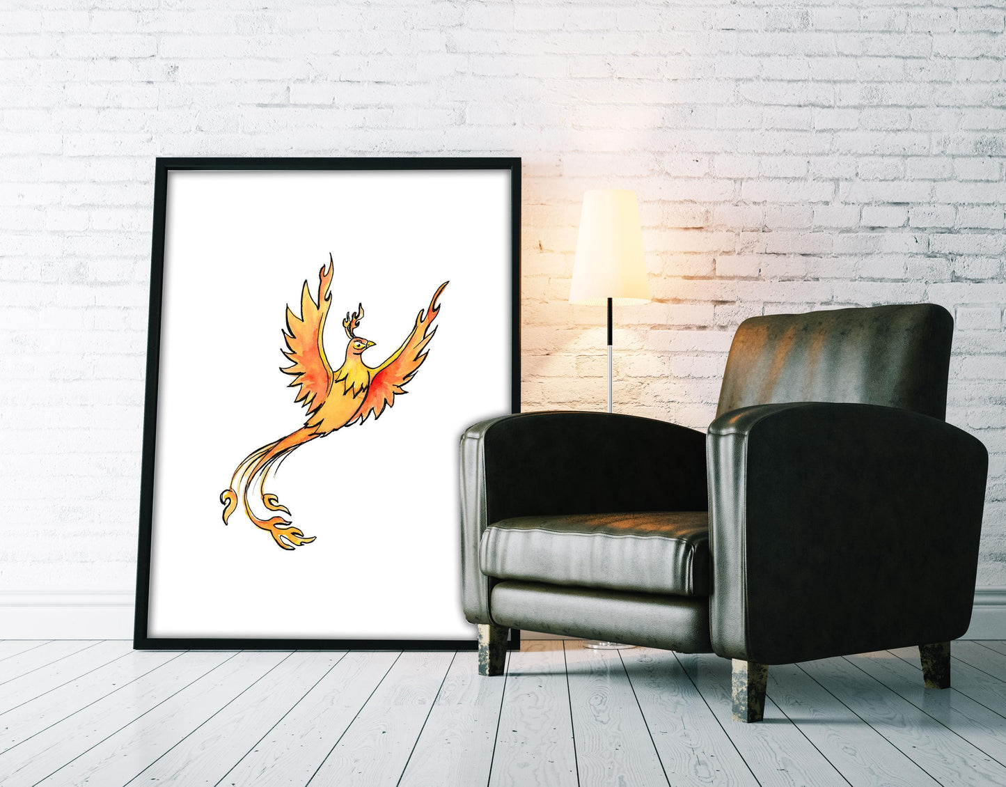 Phoenix Tattoo Flash Print