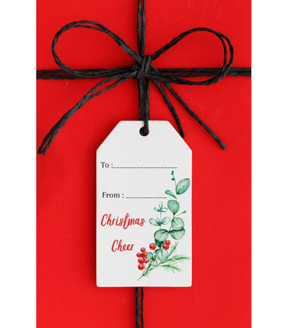 Printable Holiday Greenery Gift Tags Set of 9