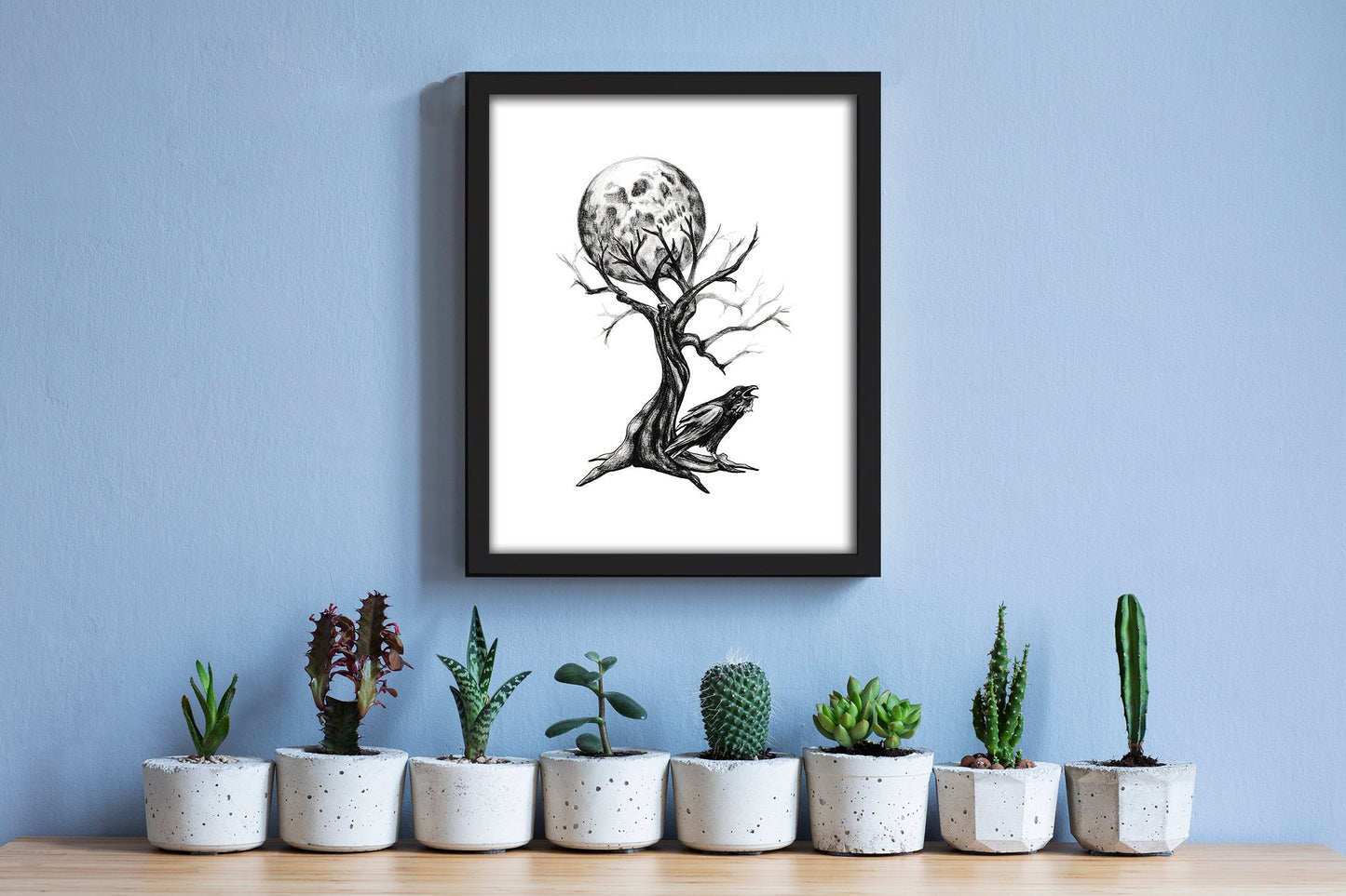 Tree and Raven Wall Art