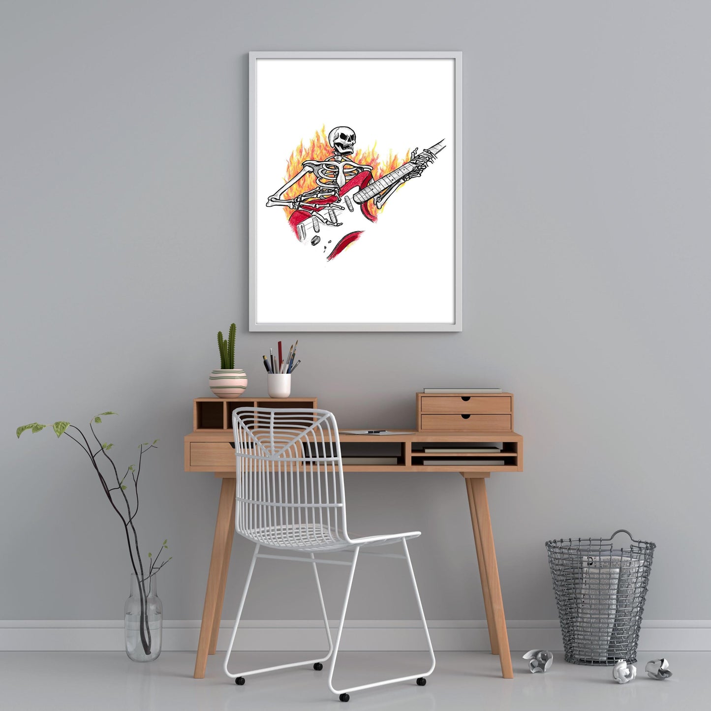 Guitar Music Tattoo Flash Print