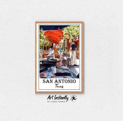 San Antonio Travel Poster